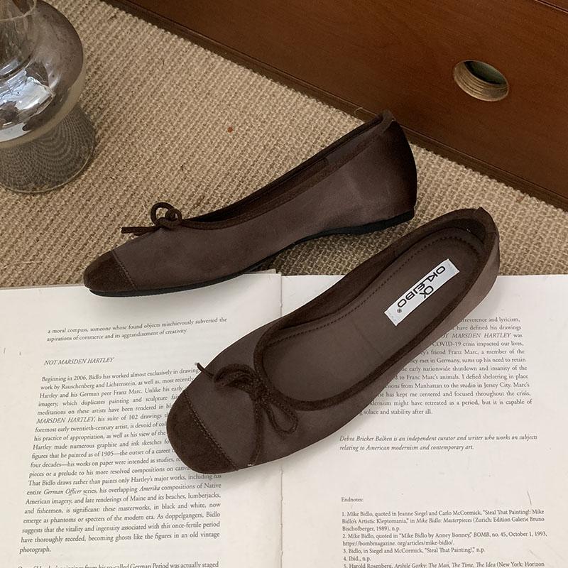 Мода Мода Туфли-балетки женские с бантом-бабочкой и увеличивающей рост подошвой женская обувь с мелким вырезом круглый носок женские балетки слипоны новые