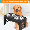 Elevated Dog Feeder Dogs Bowls Adjustable Raised Stand with Double Stainless Steel Food Water Bowls for Small Medium Large Dogs