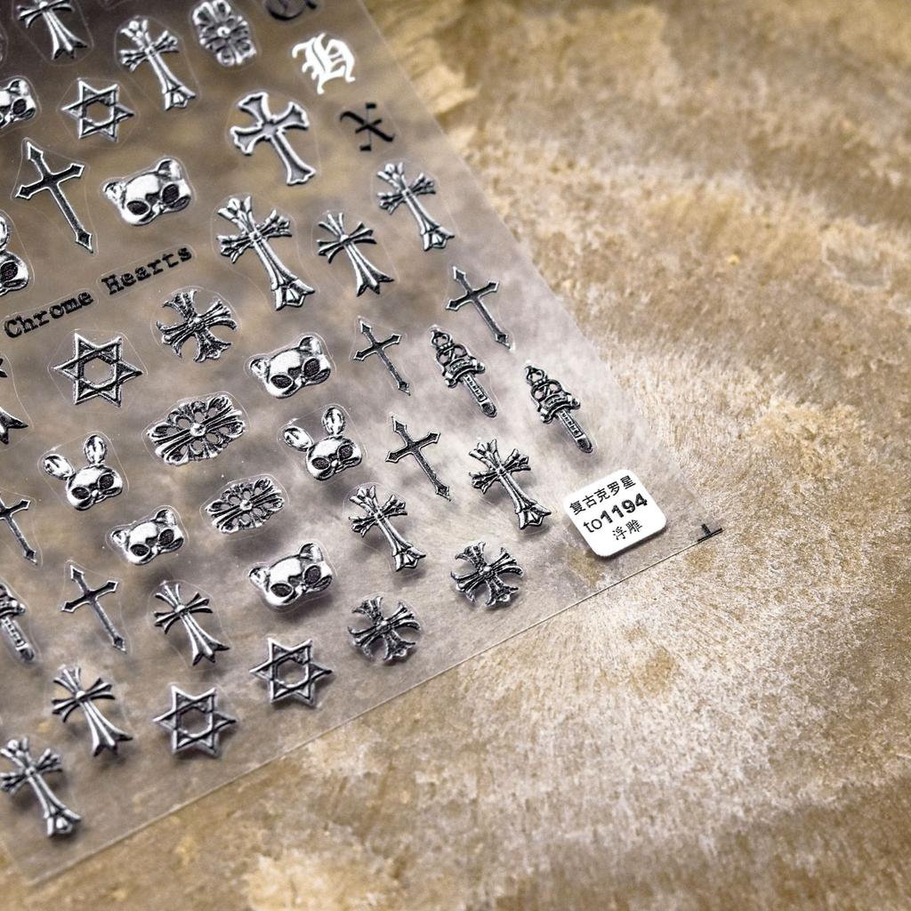 Рельефные ретро-наклейки для ногтей Crostar, наклейки на Хэллоуин, сделай сам, творческое производство, украшение