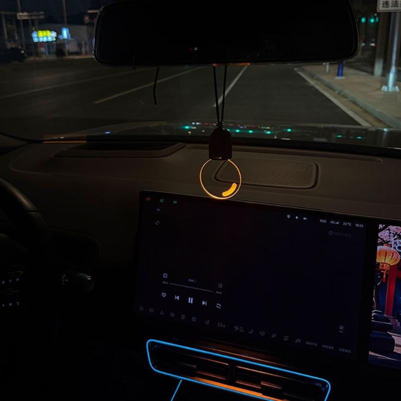 Светящаяся ретро-акриловая автомобильная декорация с ретро-шармом и встроенной подсветкой для ночного вождения, аксессуар для интерьера автомобиля
