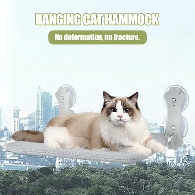 Складной подоконник для кошек, устойчивый гамак для кошек на окне с 4 прочными присосками, экономит место на окне, монтируется на кошачье сиденье для больших кошек