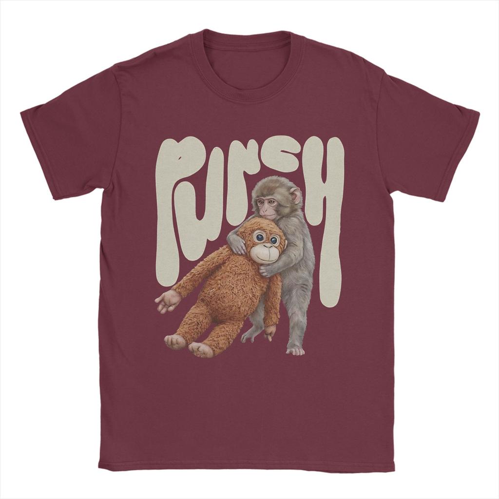 Punch Baby Monkey Team Cute T Shirts for Men Pure Cotton Humorous TShirt Crewneck Tees Short Sleeve Clothing Classic