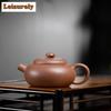 150ML Boutique Yixing Purple Clay Teapots Handmade Flat Wheel Pot Raw Ore Section Mud Kettle Chinese Zisha Tea Set Teaware Craft