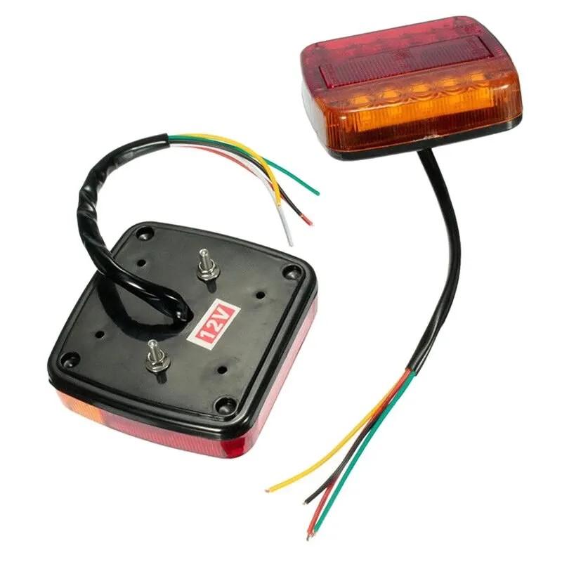 12V Trailer Truck 20 LED Taillight Brake Stop Turn Signal Indicator Light Lamp 107x102x30mmTurn Signal 2