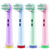 Ofashu Сменные щетки для электрической зубной щетки Braun Soft и для налета Sumizumi Clean Сменный набор из 4 зубных щеток Oral-B, Совместимые, Детские, Удаление,