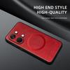 For OnePlus Ace 2 2 Pro 2V Fine Hole PU Cow Pattern Leather Magnetic Ring Soft Edge Anti-drop Anti-fingerprint Phone Case