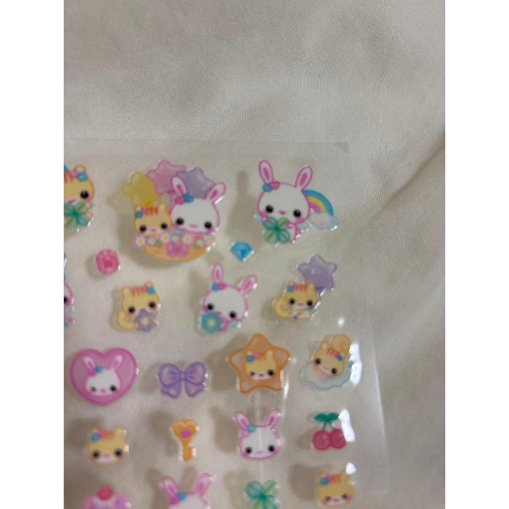 Used Pitapuku Sticker Seal Transfer Sticker Fluffy Rabbit