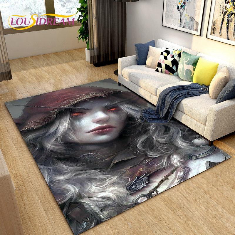 3D World of Warcraft , WOW Game Area Rug Large ,Carpet Rug for Living Room Bedroom Sofa Doormat Decoration ,Kids Non-slip Floor Mat