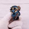 Chinese Ancient Divine Beast Totem Blue Dragon Medal Brooch Domineering Blue Dragon Flying Dragon Brooch Badge Clothing Backpack Pins Metal Accessorie