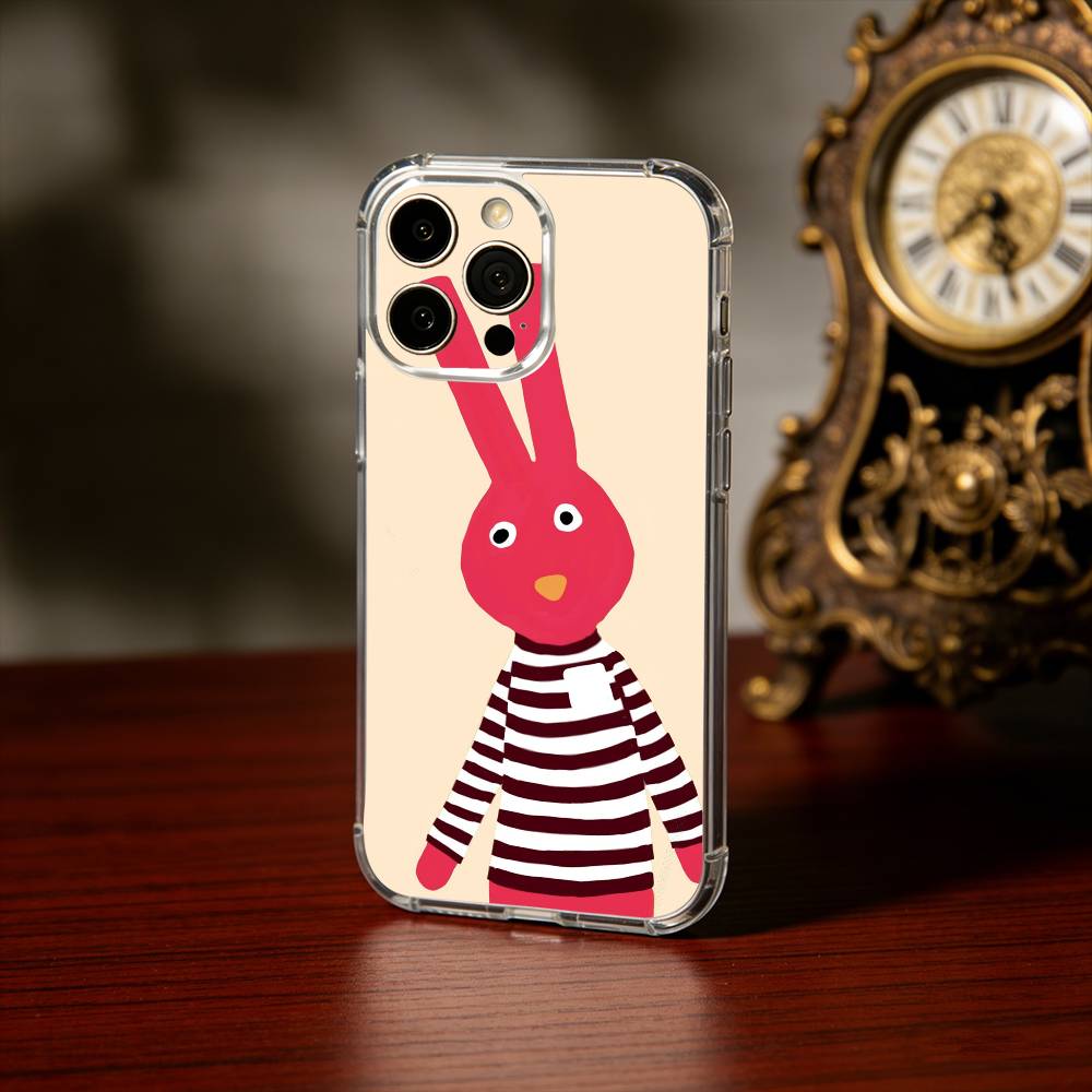 Милый чехол для телефона с кроликом B-Bodoque из 31 Minutos для iPhone 17 16 15 14 13 12 11 Mini Pro Max Plus Прозрачный чехол