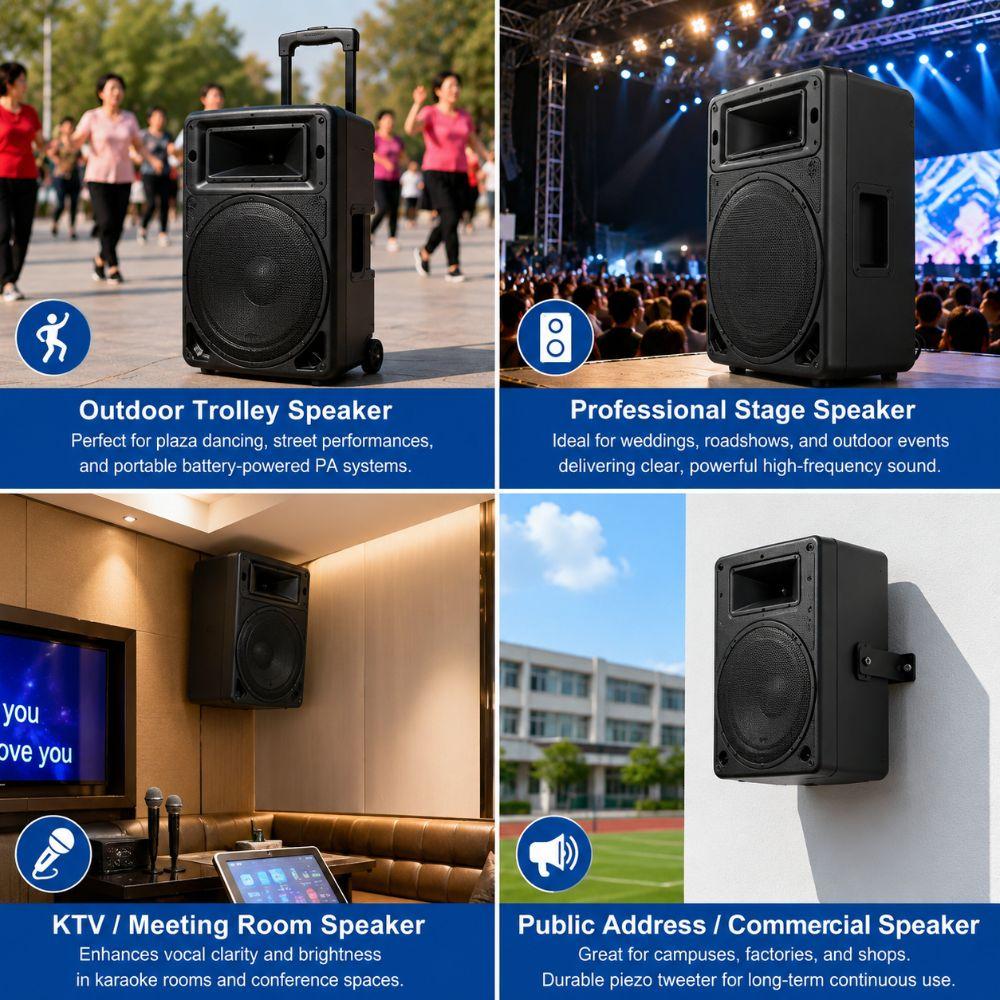 High Sensitivity Ceramic Buzzer Dual Drive Treble Speaker New Audio Speaker