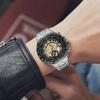 Мужские автоматические стальные водонепроницаемые часы - элегантный полый дизайн