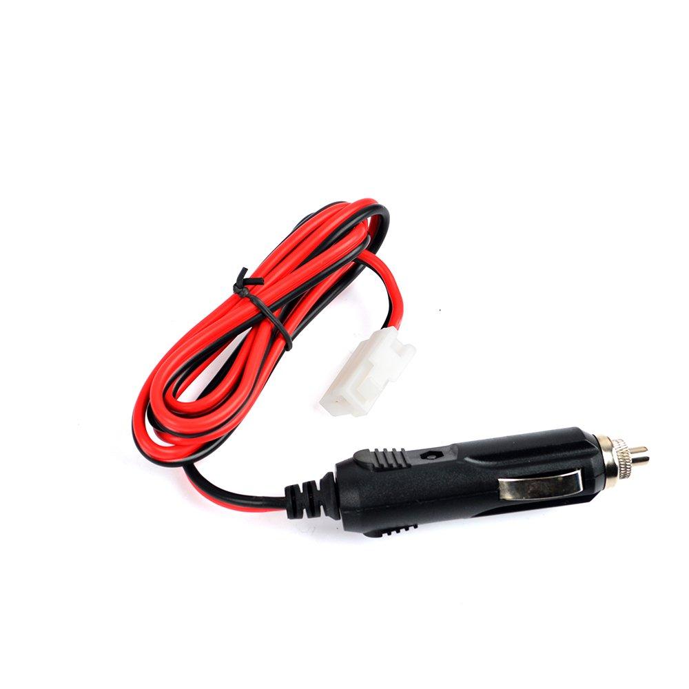 DC12V Cigarette Lighter Power Cord Connector for Mobile Devices Compatible with T-type Icom, Yaesu, Etc.