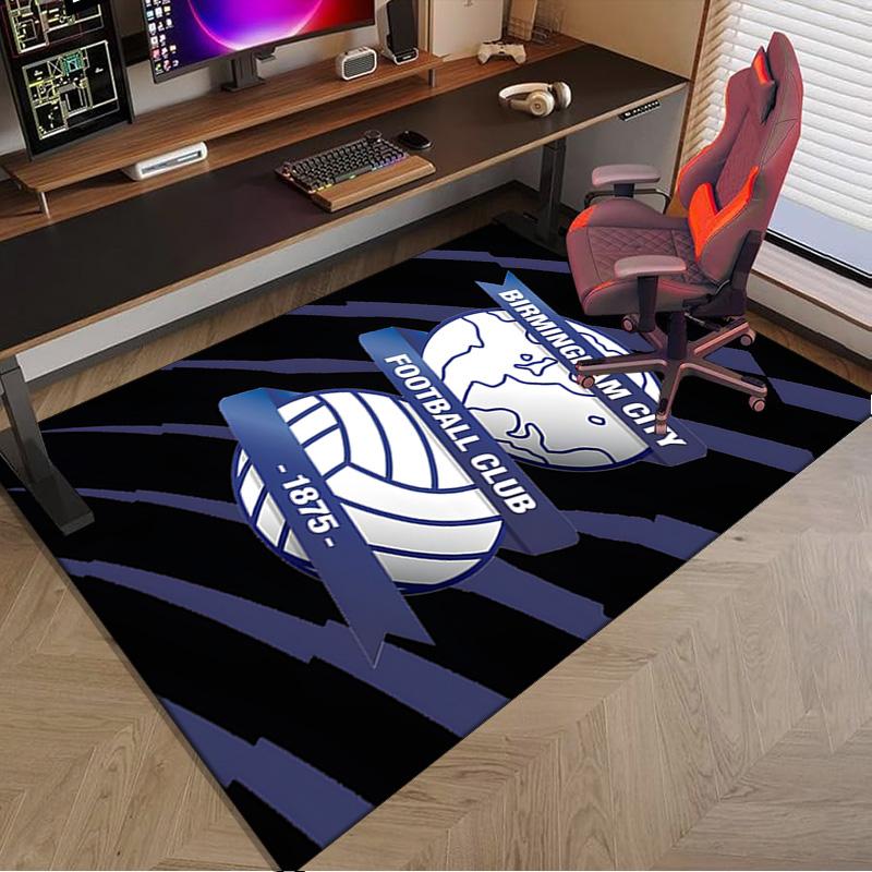 Birming-ham Football Club Printed Area Rug for Office, Chair Rug, Decorative Carpet Floor Mat, Large Size Fan gifts Christmas gifts