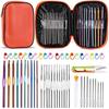 BUDDUR 54PCS Crochet Knitting Needles Kit With Stitch Markers And Storage Bag For Fabric Weaving DIY Handcraft Accessories Set