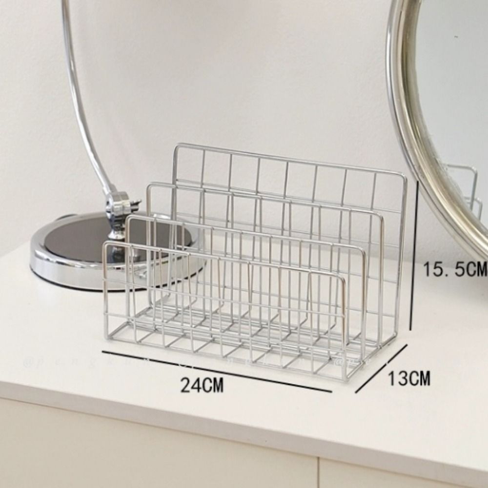 1 шт. Трехъярусная железная полая книжная полка для журналов, держатель для хранения газет, органайзер, книжная полка, домашняя полка, корзина для хранения