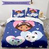 3pcs Gaby's Bubble House4 Design Cover Set - HD Printed Bedding with 1 Cover and 2 Pillowcases - Perfect for Home and Dorm Decor