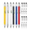 Uxcell 6-предметный металлический мультитул 6-в-1 Tech Pen с шариковой ручкой, линейкой, отверткой, стилусом и уровнем - Подарок для мужчин, Рождество