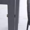 Modern Square Dining Table for 2-4 People, with Glass Top & Metal Legs for Dining Room, Living Room, Grey