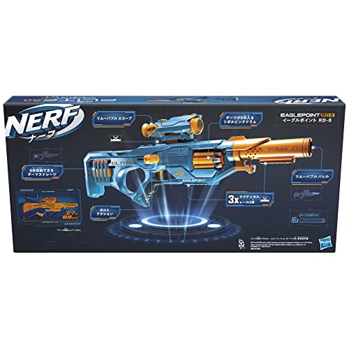 Hasbro Nerf Elite 2.0 Eagle Point RD-8 Дротик-бластер, барабан на 8 дротиков, прицел и баллон Nerf, болтовой затвор, игрушки для мальчиков и девочек от 8 лет и старше на открытом воздухе