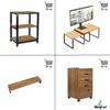 Biurko Małe Proste Olcha Loft 100X50X75 Vb4A Begryf