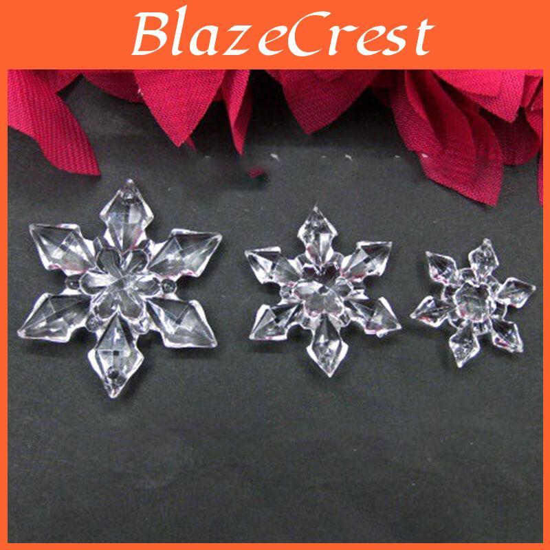 Christmas 10pcs Crystal Snowflakes Ornaments Party Tree Hanging Decoration Xmas Christmas & Winter
