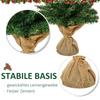 Mini Christmas tree with artificial snow, 60 cm high, with cement stand, multicoloured