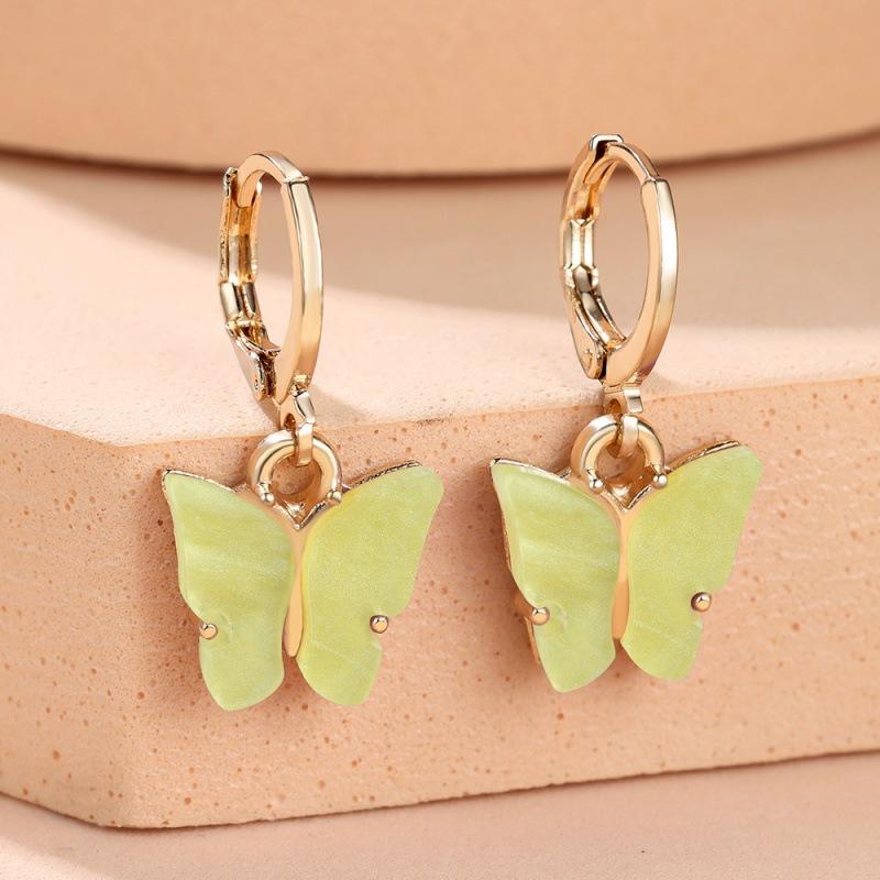SHEIN butterfly earrings, summer temperament super fairy butterfly earrings, ear buckles ins wind color