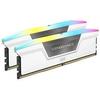 Mémoire RAM - CORSAIR - Vengeance RGB DDR5 RAM 32Go (2x16Go) 6000MHz CL30 Intel XMP Compatible iCUE - Blanc