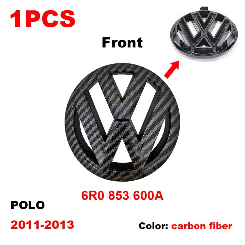 XJBRL1 For Volkswagen Polo 2011 2012 2013 6R0853600A ABS VW Car Front Logo Grille Badge Trunk Emblem Decoration Replacement Accessories