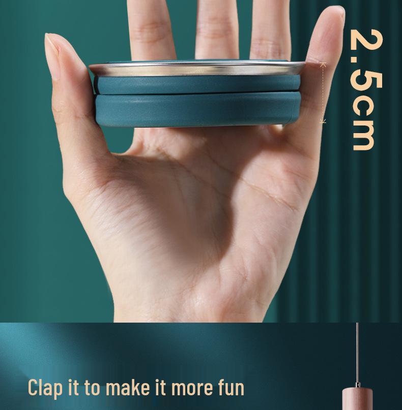 Портативная силиконовая складная дорожная кружка с крышкой - Мини-телескопическая чашка для полоскания для использования на открытом воздухе