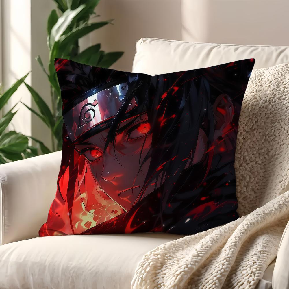 IItachi UUchiha Anime NNaruto cushion cover For Pillow Printing Sofa Decoration Home Car Room Coffee Office Nordic Simplicity