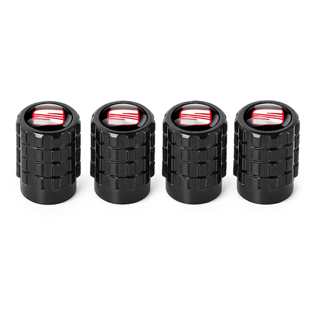 Car Emblem Wheel Tire Valve Caps Tyre Air Stem Cover Accessories For SEAT Ibiza Leon e-Racer Formentor Cupra Ateca FR Arona Exeolsj098