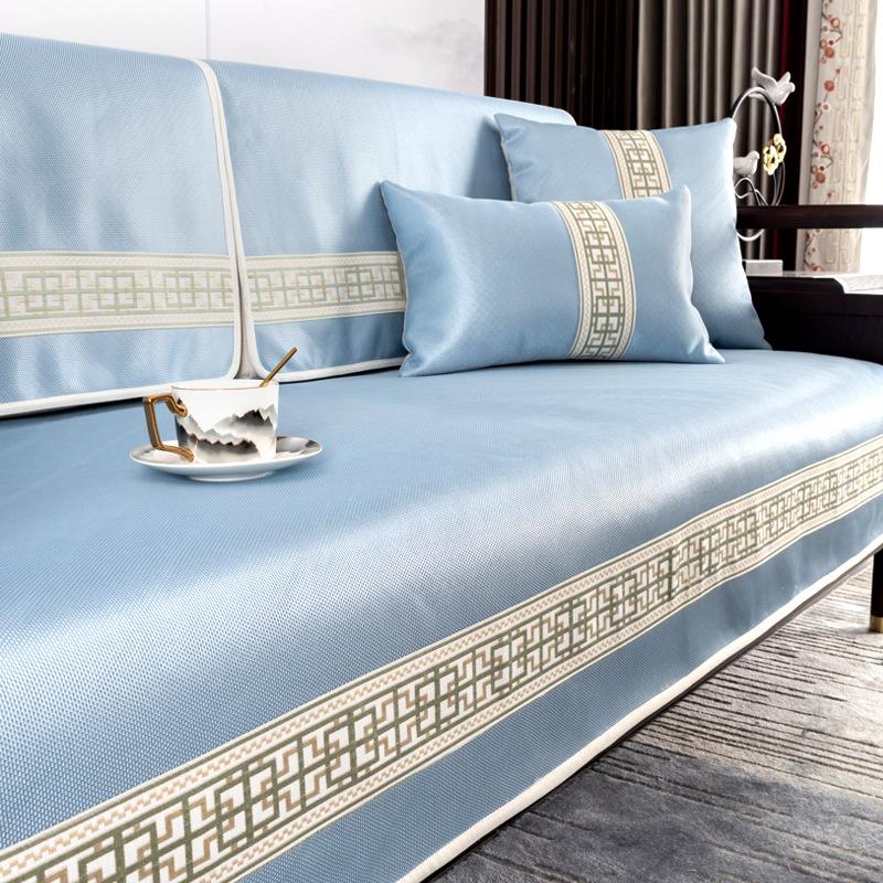 Подушка для дивана из ледяного шелка, летняя подушка для сиденья на лето, нескользящая, новая, китайская, простая, современная, чехол для дивана, чехол для сиденья, подушка для сиденья