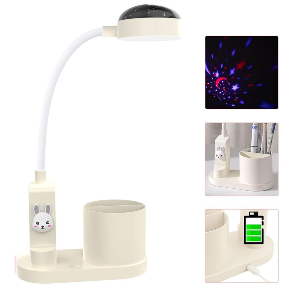 LED Desk Stylish Stand Pen Romantic Large Capacity Tabletop Study Reading Electric Desk Lamp Light, Light, Holder, Projection, Bag, Light, Light,