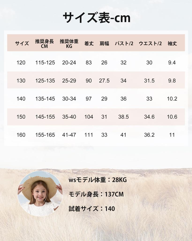 Rolanko Lace Ruffle Bohemian Perfect for Size 120 Kids' Dress, Girls' Dress, Parties, Weddings, Recitals, White,