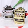Fruit Slot Machine Keychain Dollhouse Lucky Charm Jackpot Keychains Mini Pendant Bag Charm Novelty Gifts for Adults Home Decor