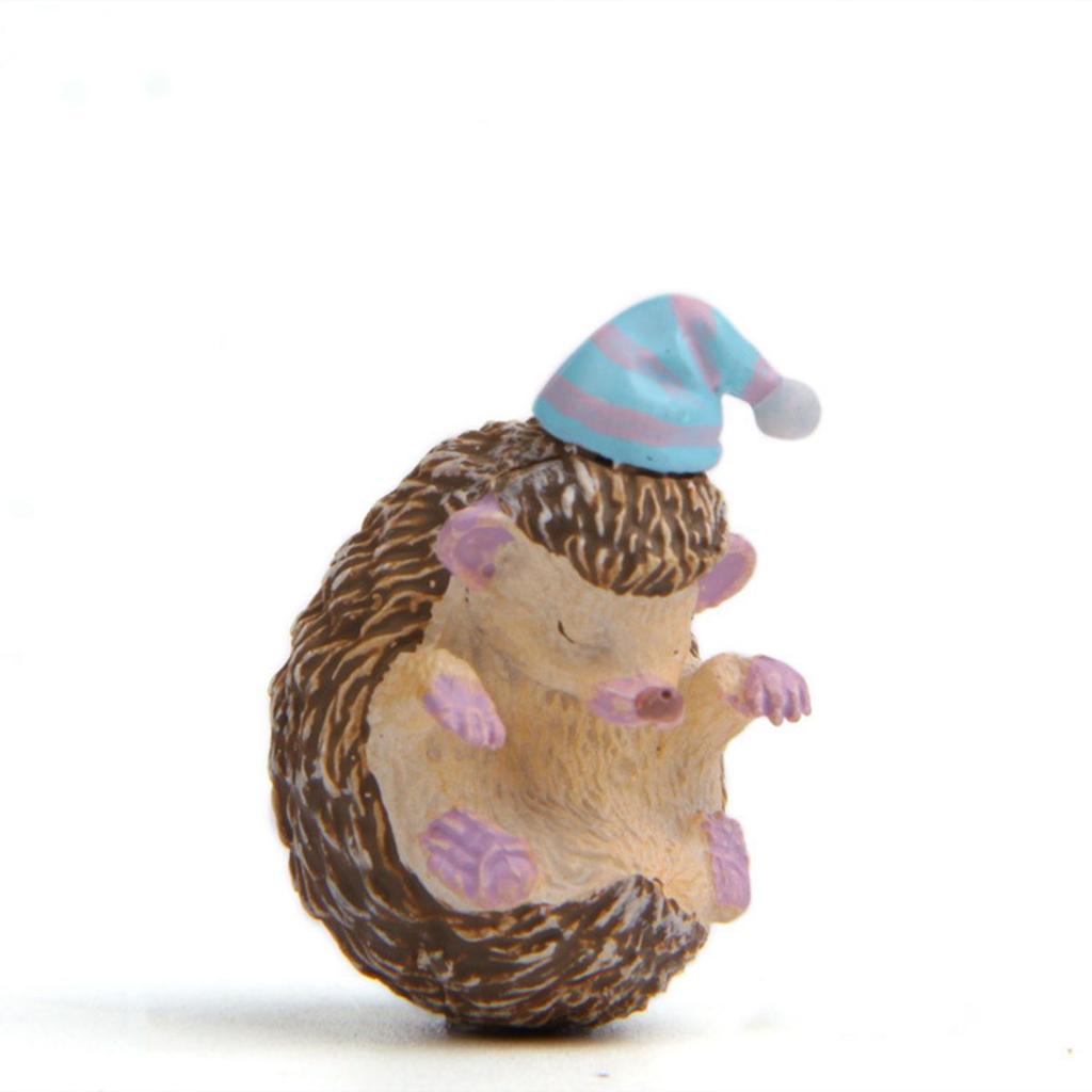 Мох Пейзаж Маленькая Статуэтка Из Смолы Украшение Фигурка Животного Украшения Миниатюрный Ежик