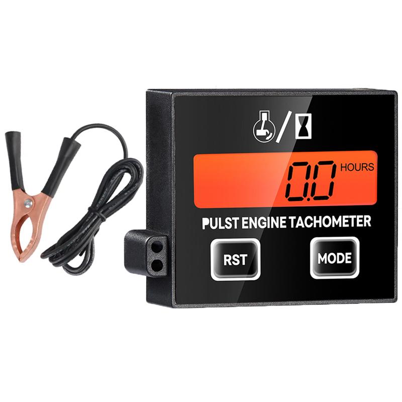 Kebidumei ЖК-цифровой тахометр двигателя счетчик моточасов датчик индуктивный дисплей для мотоцикла двигатель ходовой части морской автомобиль лодка