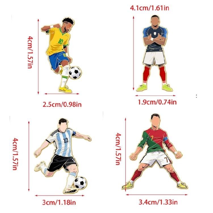 Trendy Sports Enthusiast Accessory Alloy Craft Soccer Brooch For Everyday Use
