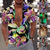 Men's Hawaiian Shirt Fun Short Sleeve Button Up Shirt  Holiday Beach Shirt
