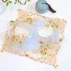 Fashion Gold Beads Flowers Embroidery Table Cloth Cover Wedding Tablecloth Kitchen Christmas Table Decoration and Accessories