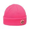 Autumn and Winter Wool Hat Male Trend Japanese and Korean Yuppie Knitted Warm Smiley Face Sticker Landlord Hat Candy Color Melon Fur Hat Female