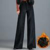 Осенне-зимние женские мешковатые вельветовые широкие брюки женские брюки с высокой талией большого размера повседневные прямые брюки