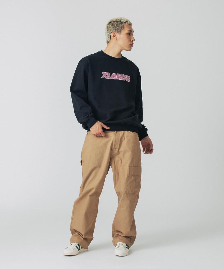 Свитшот CHENILLE STANDARD LOGO CREWNECK ЧЕРНЫЙ [Очень большой] Мужской