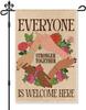 Everyone Is Welcome Here Garden Ag, Funny Protest And Resist Yard Ags for Outside, Inclusion and Equality Yard Sign, Hum SSL