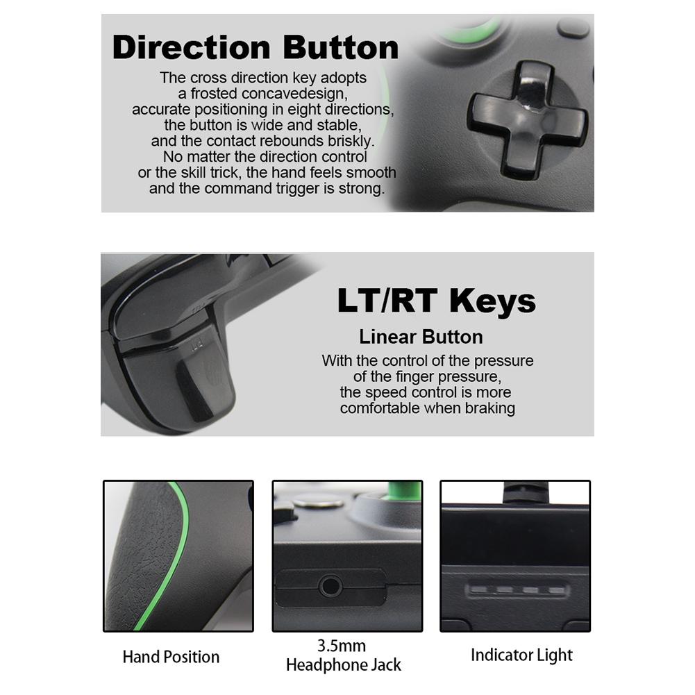 Проводной USB-контроллер для Xbox One, игровой контроллер для ПК для Wins 7, 8, 10, джойстики Microsoft Xbox One, геймпад с двойной вибрацией