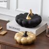 Creative Pumpkin Sculpture Ornaments Ceramic Crafts Desktop Fruit Statues Living Room Figurines Home Decoration Ornaments