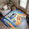 Penguin Christmas Wreath Personalized Name Floor Rug Office Rug Design for Dining Room Decorate room Living Rooms Entryway Antislip Carpet
