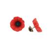 10-Piece Resin Poppy Flower Anti-War Brooch Set with Antique Bronze Butterfly Clasp